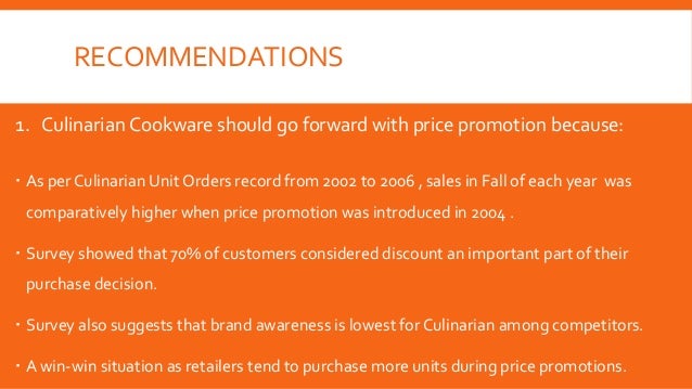 Culinarian cookware: pondering price promotion pdf picture