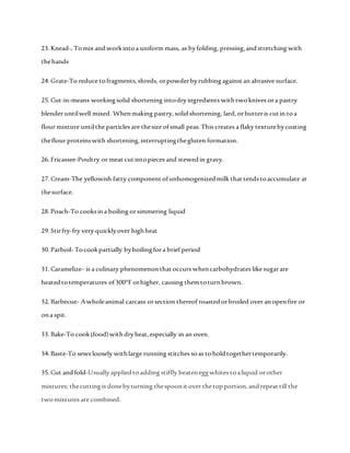 Culinary arts | PDF
