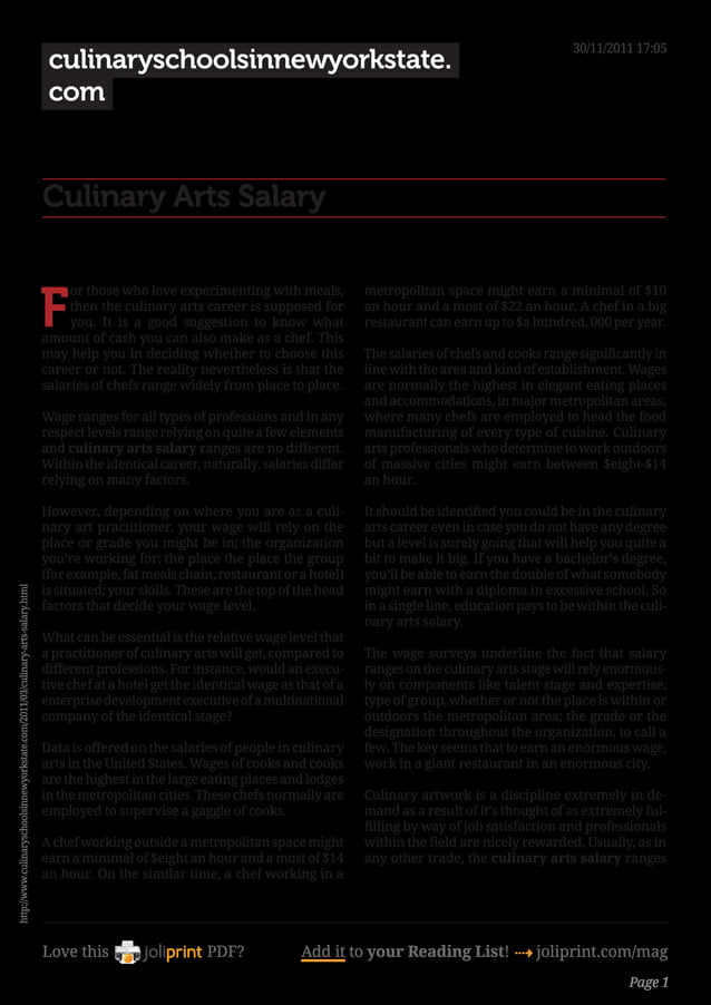 Culinary arts salary | PDF