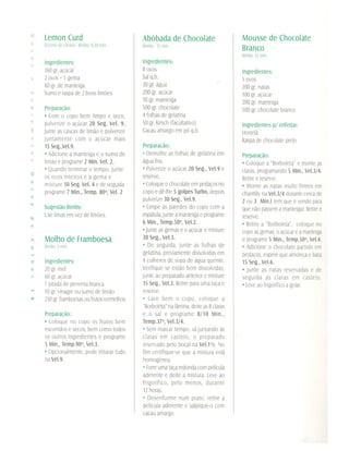 Culinária   bimby - doces e sobremesas