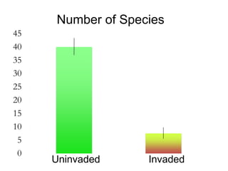 Number of Species
45
40
35
30
25
20
15
10
 5
 0
     Uninvaded     Invaded
 