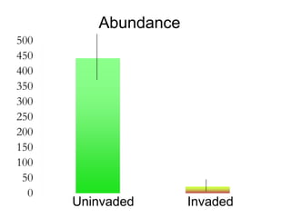 Abundance
500
450
400
350
300
250
200
150
100
 50
  0
      Uninvaded      Invaded
 
