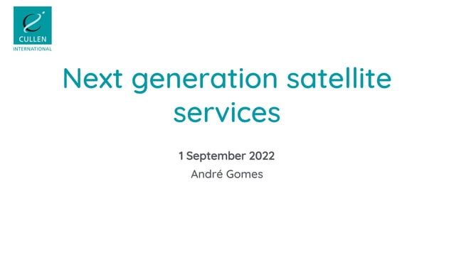 Next Generation Satellite Services Ppt Free Download