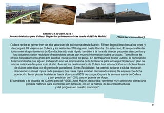 Cullera recibe el primer tren de alta velocidad de su historia desde Madrid. El tren llegará lleno hasta los topes y desca...