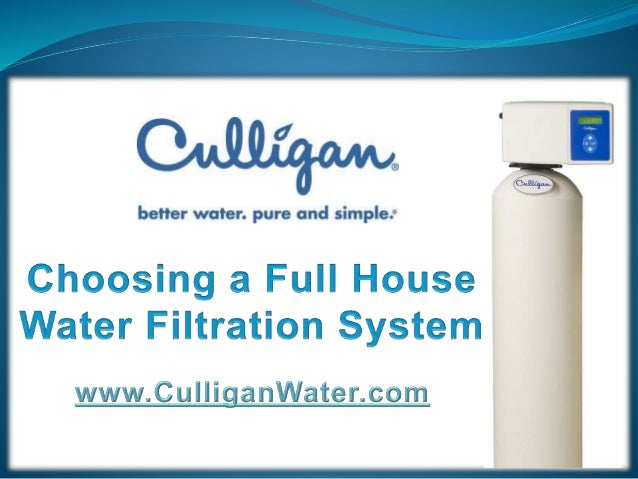 water systems filtration culligan slideshare