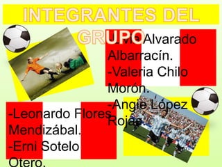 -Leonardo Flores
Mendizábal.
-Erni Sotelo
-Livia Alvarado
Albarracín.
-Valeria Chilo
Morón.
-Angie López
Rojas.
 