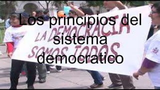 Los principios del
sistema
democratico
 