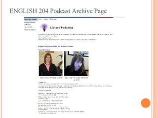 ENGLISH 204 Podcast Archive Page 