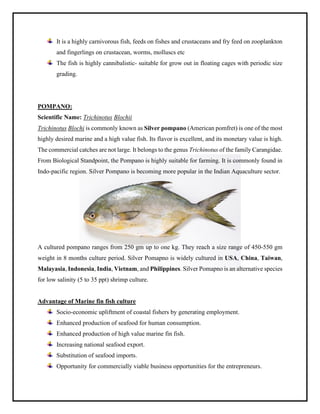 Cultivable coastal water species of Fishes, Crustaceans, Mollusks,  Seaweeds.pdf