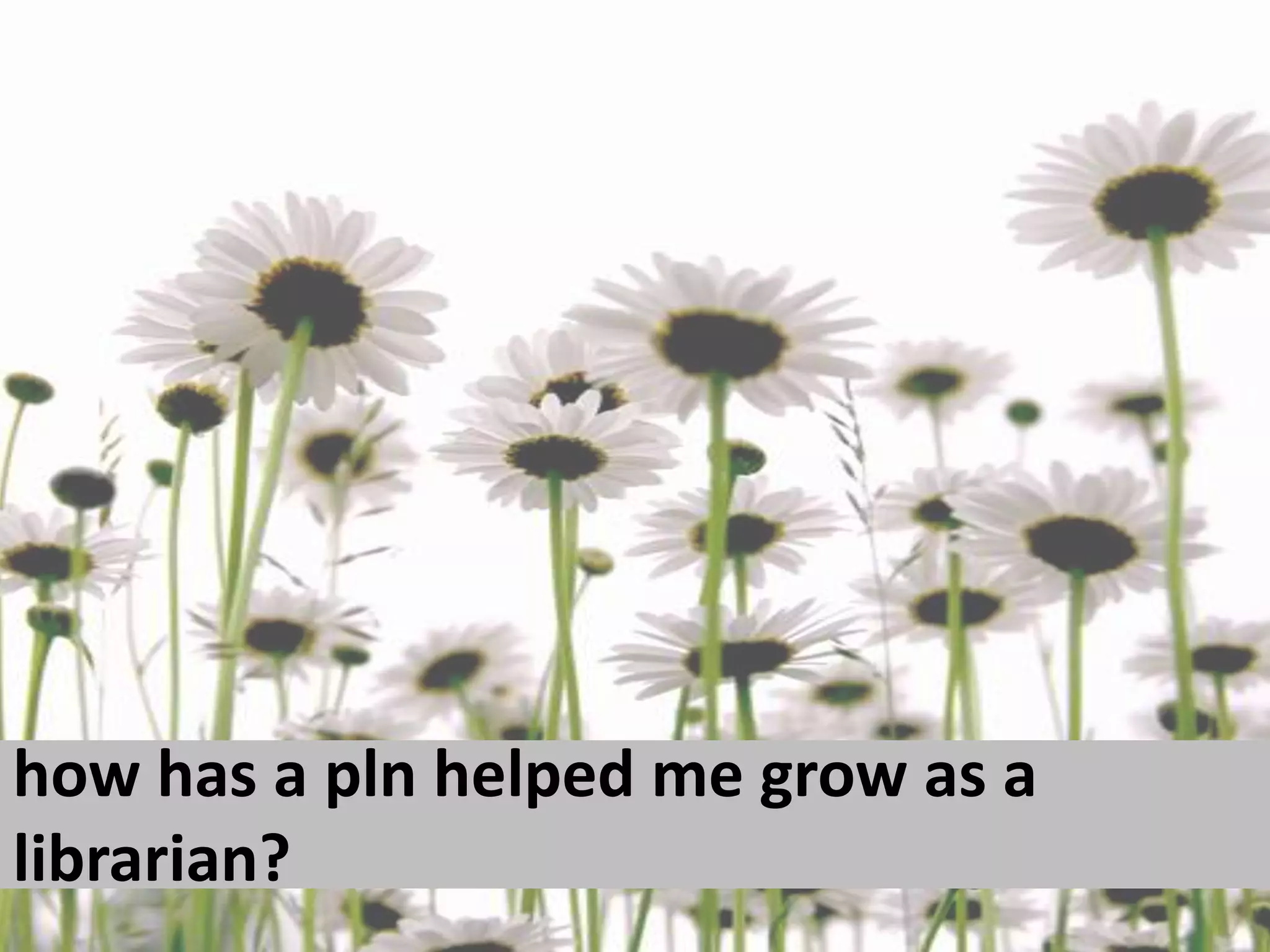 how has a pln helped me grow as a librarian?