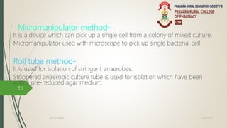 Cultivation & growth of bacteria | PPTX