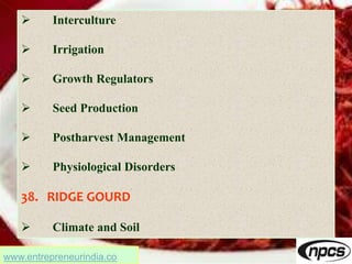 Cultivation of Tropical, Subtropical, Vegetables, Spices, Medicinal and ...