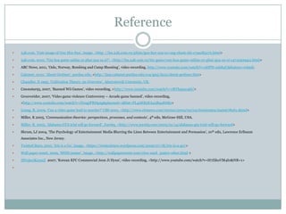 What we’ve discussed?Watching television change the viewer’s attitude rather than behaviorHeavy viewers are like to shape their concept of reality from watching TVHowever, our attitude is also influenced by other factors such as other kinds of media, people, experience or knowledge.