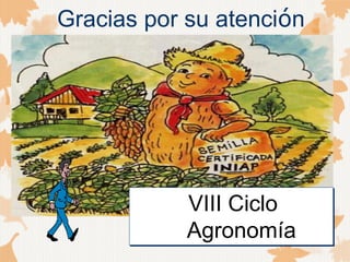 Gracias por su atención




            VIII Ciclo
            Agronomía
 