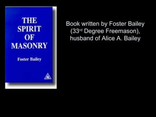 Book written by Foster Bailey
(33rd
Degree Freemason),
husband of Alice A. Bailey
 