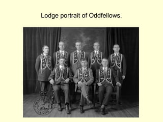 Lodge portrait of Oddfellows.
 