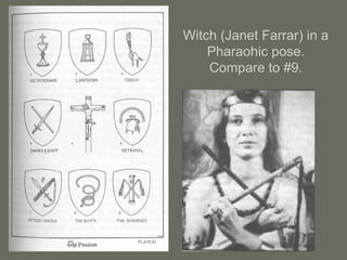Witch (Janet Farrar) in a
Pharaohic pose.
Compare to #9.
 