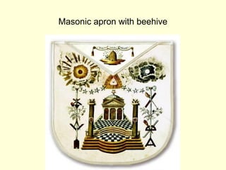 Masonic apron with beehive
 