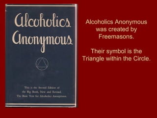 Alcoholics Anonymous
was created by
Freemasons.
Their symbol is the
Triangle within the Circle.
 