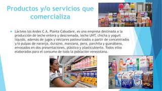 Empresa Lácteos Los Andes C,A Planta de Cabudare 