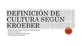 Presentado por: Diana Carolina Vergara Gómez
Cultura ciudadana
Programa: Ingeniería Industrial
Universidad del Atlántico
 