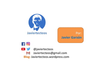 @javiertecteos
Javiertecteos@gmail.com
Blog: Javiertecteos.wordpress.com
Por:
Javier Garzón
 