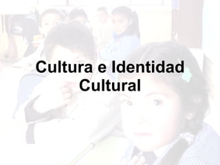 Cultura e Identidad Cultural 