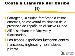 Costa y Llanuras del Caribe (I) A principios del siglo XIX, después de la independencia huele a aceite de palma, con el que cocinan los pobres, los negros libres, los zambos, los mestizos y manteca de cerdo que usan los ricos y los domingos a coco en cuyo aceite se dora  el titoté  en el que se fríe el arroz. En las tiendas se encuentra el  bollo limpio  para acompañar la sierra frita o el sancocho de pescado 
