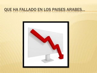 QUE HA FALLADO EN LOS PAISES ARABES…
 