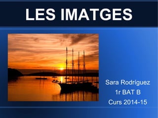 LES IMATGES 
Sara Rodríguez 
1r BAT B 
Curs 2014-15 
 