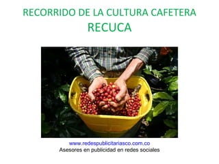 RECORRIDO DE LA CULTURA CAFETERA RECUCA www.redespublicitariasco.com.co Asesores en publicidad en redes sociales 