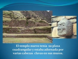 Plaza circular hundida y vista del Templo Antiguo