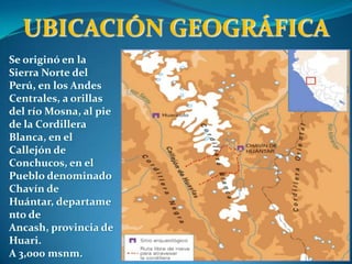 La identificó como la	Cultura Matriz del Perú.Años más tarde se descubrió que laCultura Caral es másantigua.CULTURAS PREINCASPERIODOFORMATIVOPrimerHorizonte(1,500 a 500 años a.C.)