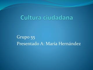 Grupo 55
Presentado A: María Hernández
 