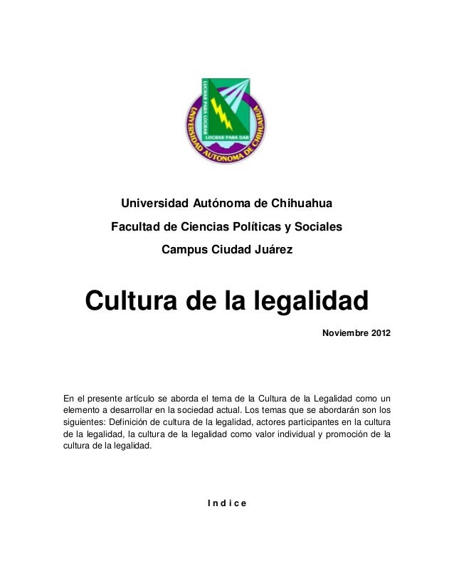 Cultura de la legalidad