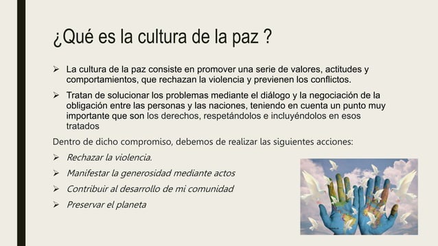 Preguntas Sobre La Cultura De Paz