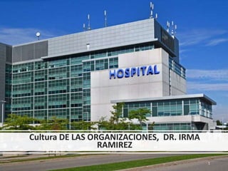 Cultura DE LAS ORGANIZACIONES, DR. IRMA
RAMIREZ
1
 