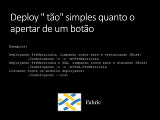 Deploy" tão" simples quanto o apertar de um botão 
Fabric  