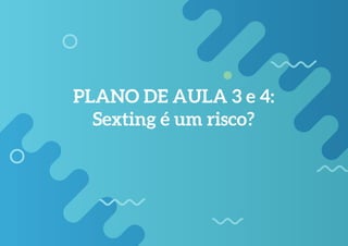 216
PLANO DE AULA 3 e 4:
Sexting é um risco?
 