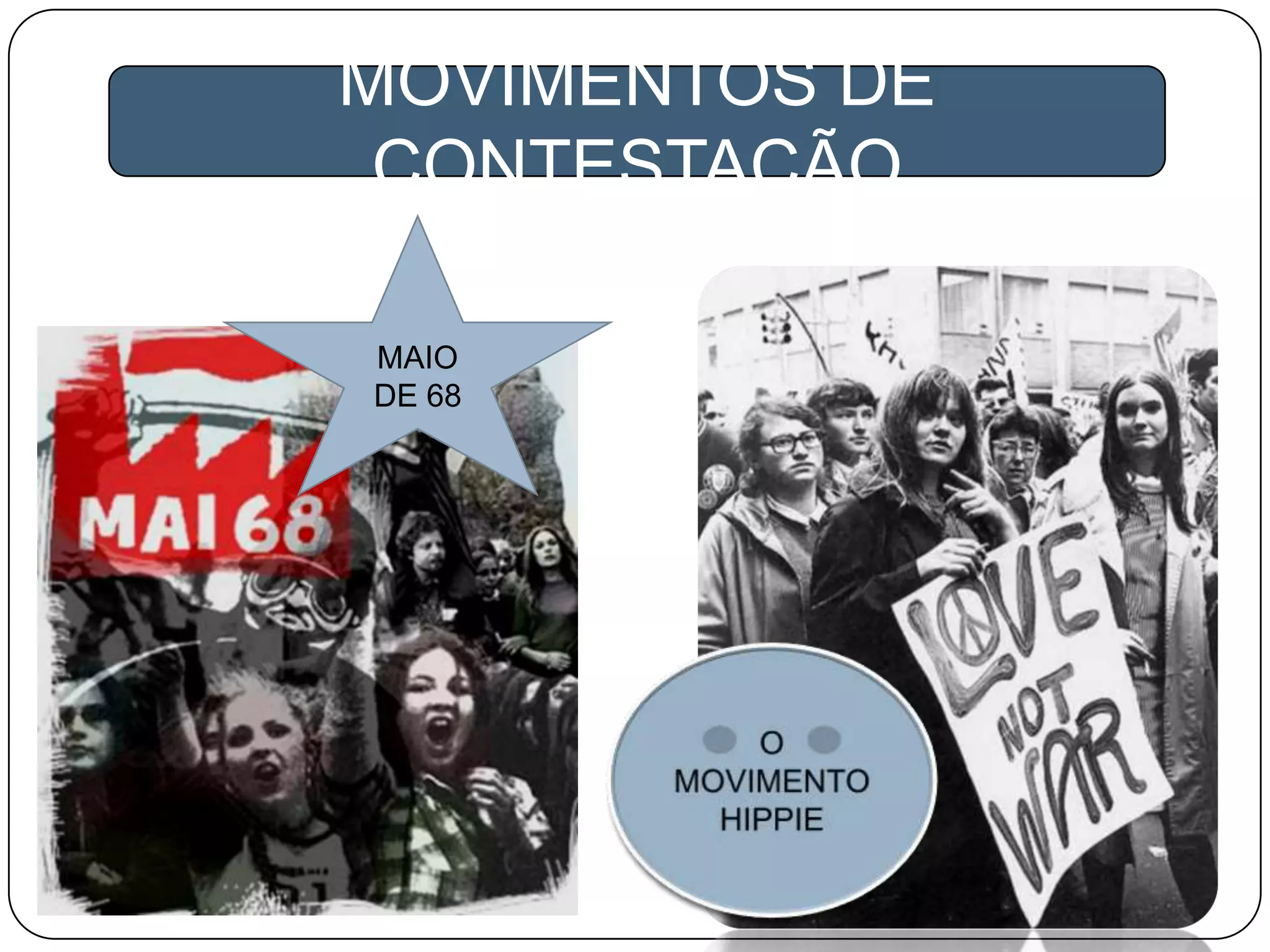 MAIO
DE 68
MOVIMENTOS DE
CONTESTAÇÃO
 