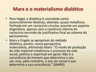 Luta de Classe: acirramento das relaçoes entre classe dominante e proletariado. Condição para emancipação do proletariado e superação da sociedade burguesa.1867 – O Capital:O movimento operário renasce na década de 1860 na Europa, depois da contra-revolução da década de 1950. Envolvido nas lutas políticas, Marx inicia a redação de O Capital em 1863. Finalmente é publicado o primeiro livro de O Capital (1867), a obra magna de Marx. Conceitos Fundantes: Mercadoria e trabalhoMercadoria: célula da sociedade burguesa. A partir dela é determinado o preço, o salário e o lucro;