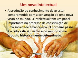 HegemoniaO termo “hegemonia” aparece em Lênin, pela primeira vez, num escrito de 1905. Diz ele: “Segundo o ponto de vista proletário, a hegemonia pertence a quem bate com maior energia, a quem se aproveita de toda ocasião para golpear o inimigo; pertence àquele a cujas palavras correspondem os fatos, é o líder ideológico da democracia, criticando-lhe qualquer inconsequência”. 