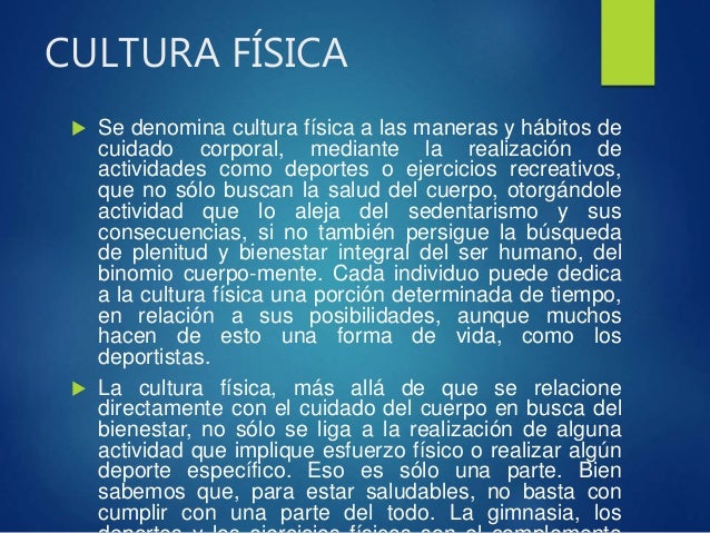 Cultura fisica