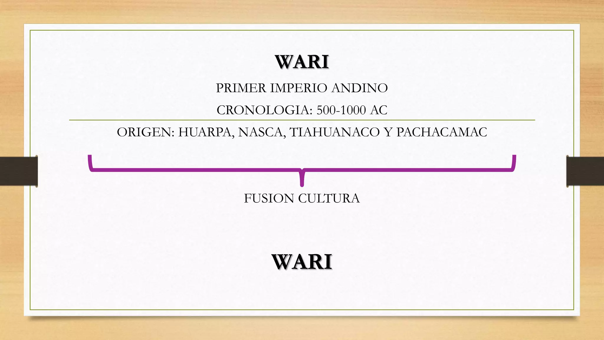 Cultura Huari | PPTX | South America Travel | Travel Locations