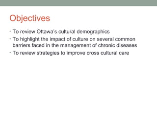 Cultural barriers in chronic disease managment | PPT