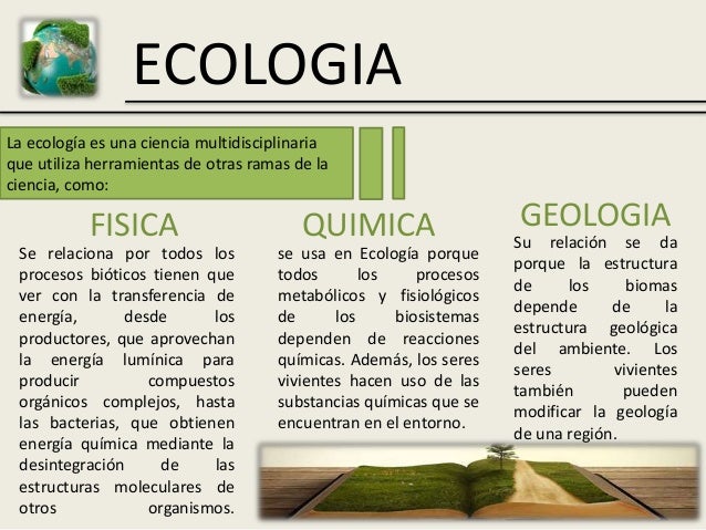 relacion de la ecologia con otras ciencias