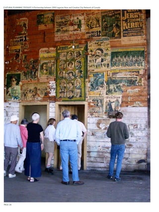 CULTURAL PLANNING TOOLKIT: A Partnership between 2010 Legacies Now and Creative City Network of Canada 
PAGE 26 
 