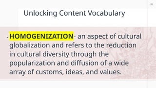 Cultural%20Homogenization.pptxmapeh health | PPTX