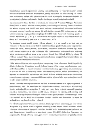 Cultural AI Governance: Framework for Memory, Risk, and Accountability ...