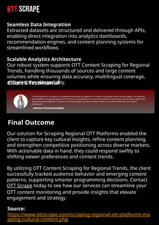 Cultural Analysis Data By Scraping Regional OTT Platforms.pptx